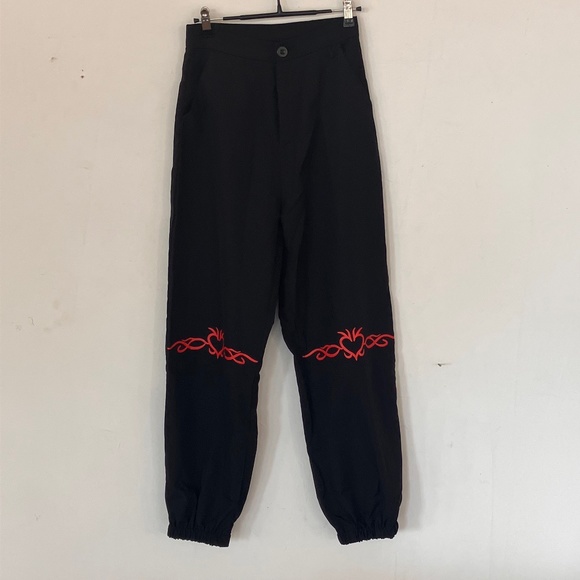 Black and red jogger style pants - Picture 1 of 7